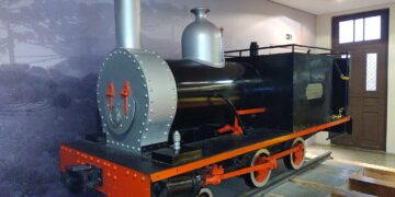 Maria fumaça restaurada no Museu Ferroviário de Curitiba