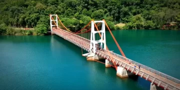Ponte Pênsil Alves Lima, Ribeirão Claro